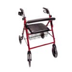ANDADOR IMP CON FRENO Y CANASTILLA – COLOR GUINDA - Imagen 3
